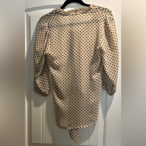 Pins and Needles polka dot blouse, cream and black, size small - Picture 5 of 5